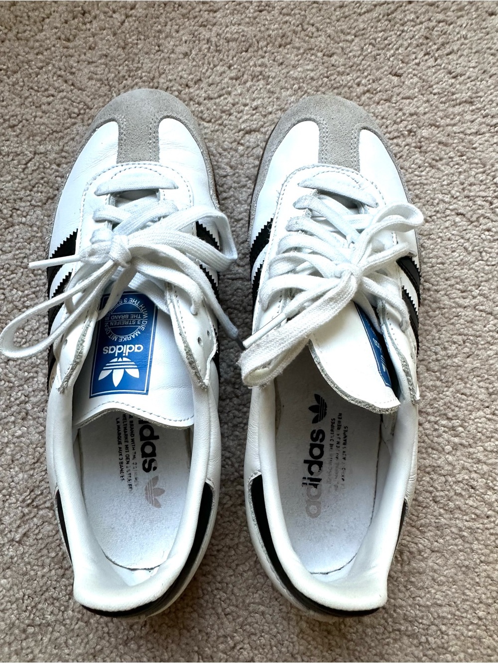 adidas Samba OG J Cloud White Core Black - Picture 4 of 13